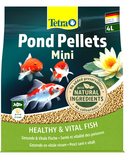 TETRA Pond Pellets Mini 4l Mangime completo per pesci da laghetto di taglia piccola