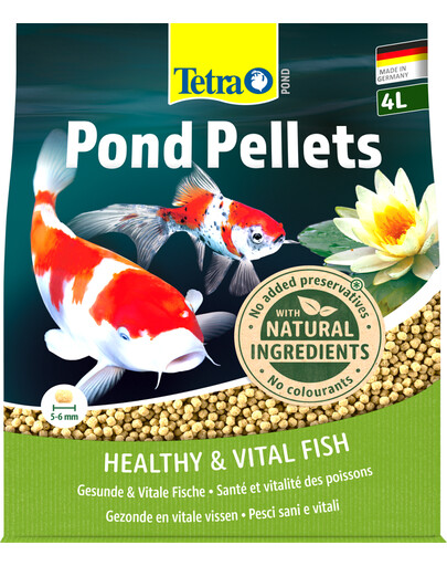 TETRA Pond Pellets 4l Mangime di base per pesci da laghetto sotto forma di pellet