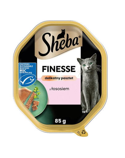 SHEBA Finesse Mousse in vaschetta 85g alimento umido completo per gatti adulti