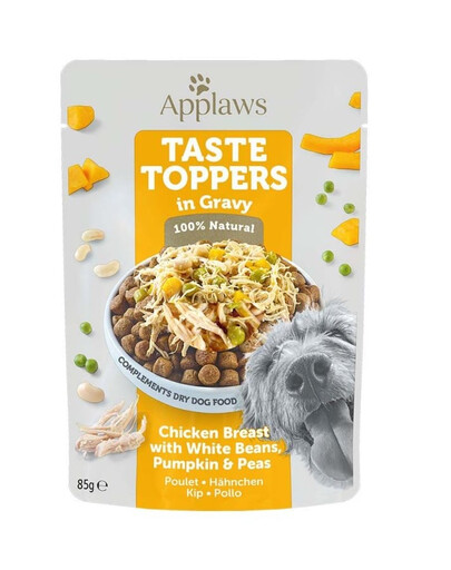 APPLAWS Taste Toppers Petto di pollo, fagioli, zucca in gelatina 85g