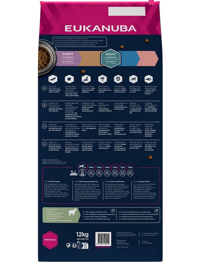 EUKANUBA Grain Free L Adult Agnello 12 kg per cani adulti di taglia grande