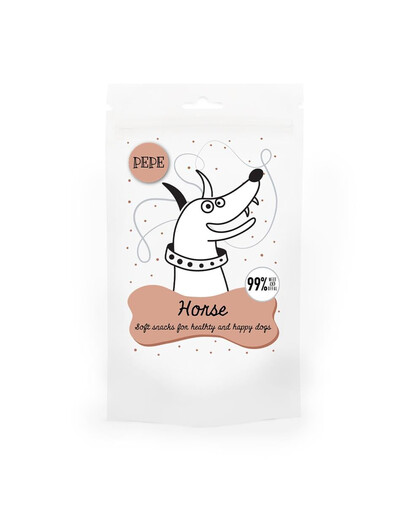 PAKA ZWIERZAKA PEPE Mini Chunkies Horse 70 g prelibatezze a base di carne di cavallo