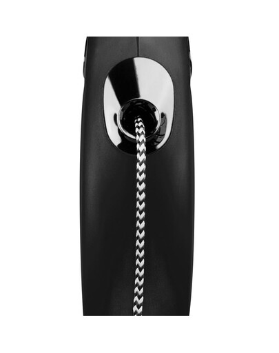 Guinzaglio FLEXI New Classic S corda 8 m. Nero. Fino a 12 kg.