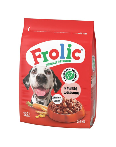 FROLIC Naturally Irresistible 2,6 kg cibo semi-umido per cani con carne di manzo fresca