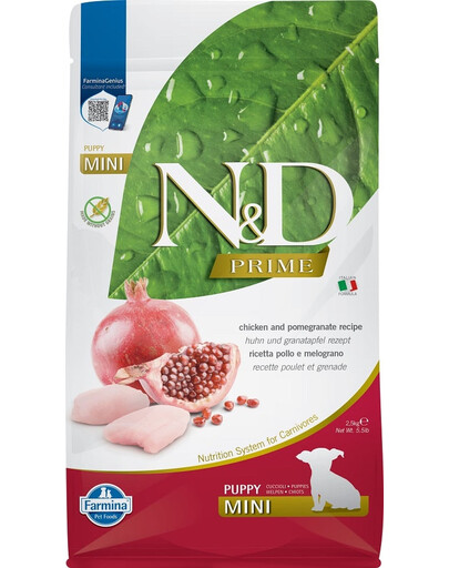 FARMINA N&D Prime Puppy Mini Chicken, Pomegranate 2,5 kg