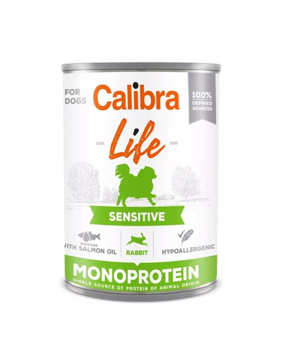 CALIBRA Dog Life Sensitive Rabbit 400g con coniglio
