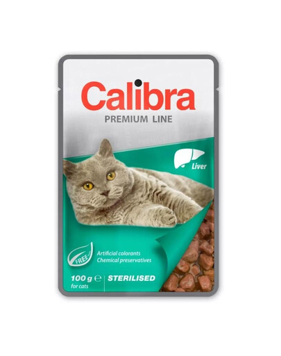 CALIBRA Cat Premium Line Sterilised Liver 100 g con fegato per gatti sterilizzati