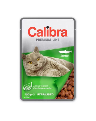 CALIBRA Cat Premium Line Sterilised Salmon 100g con salmone per gatti sterilizzati