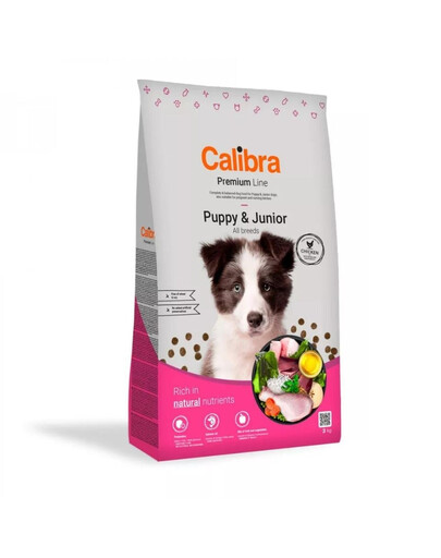 CALIBRA Dog Premium Line Puppy&Junior 3kg  per cuccioli e cani giovani