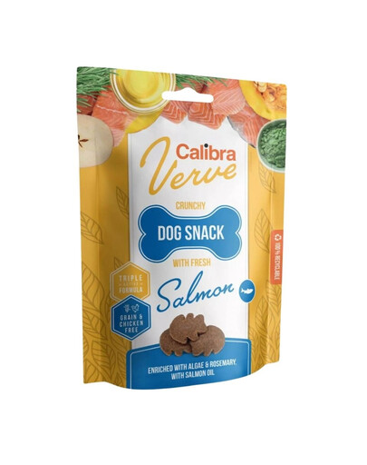 CALIBRA Dog Verve Crunchy Snack Fresh Salmon 150g snack senza cereali con salmone