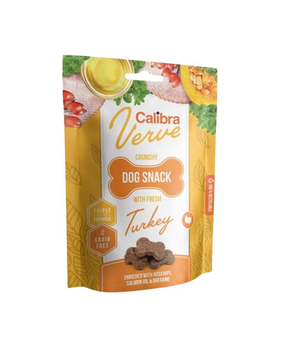 CALIBRA Dog Verve Crunchy Snack Fresh Turkey 150g snack senza cereali con tacchino
