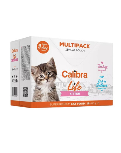 CALIBRA Cat Life Pouch Kitten Multipack in gravy 12 x 85g bustine in salsa per gattini