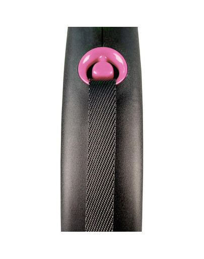 FLEXI Guinzaglio Black Design S Fettuccia 5 m rosa
