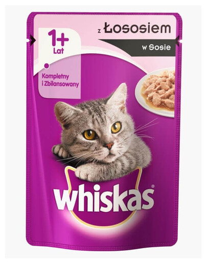 WHISKAS 1+ Salmone in salsa 100 g