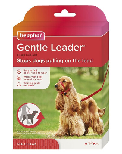 BEAPHAR Gentle Leader M Collare a cavezza medio rosso