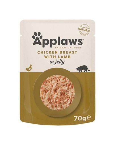 APPLAWS Cibo per gatti in bustina Pollo e agnello 70g