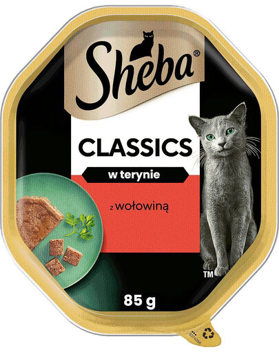 SHEBA Paté Classics Tacka con Manzo 22x85g