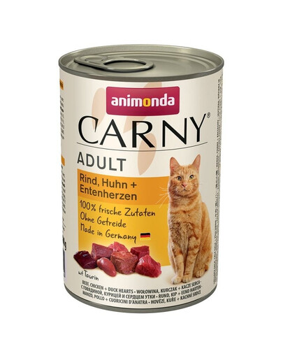 ANIMONDA Carny  Adult 400 g - manzo, pollo e cuoricini d'anatra