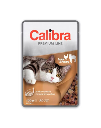 CALIBRA Cat Premium Line Adult Lamb&Poultry 100g con agnello e pollame per gatti