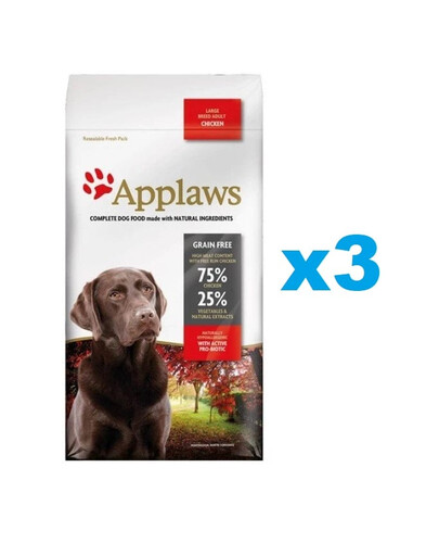 APPLAWS Adult Dog Large Breed Chicken 6 kg (3x2 kg) con pollo per cani adulti di razza grande