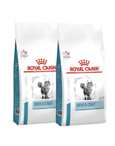 ROYAL CANIN VHN Cat Skin & Coat 2 x 400 g Alimento dietetico per gatti con pelle sensibile
