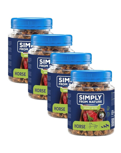 SIMPLY FROM NATURE Smart Bites snack di cavallo per cani 4 x 130g