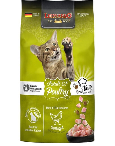LEONARDO Adult Poultry GF cibo secco per gatti 0,3 kg