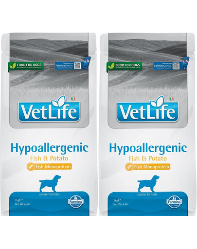 FARMINA Vet Life Dog Hypoallergenic Fish & Potato 2 x 2kg