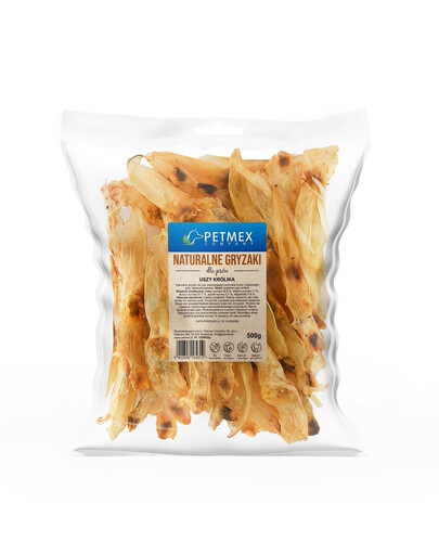 PETMEX Orecchie di coniglio 500g snack naturale per cani