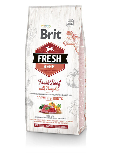 BRIT Fresh Beef with Pumpkin Puppy Large Bones & Joints 12 kg