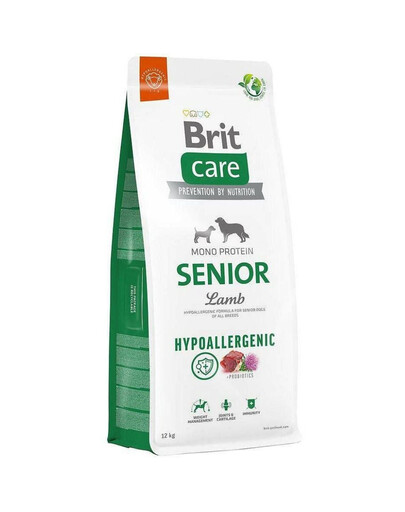 BRIT CARE Hypoallergenic Senior Lamb 12kg per cani anziani con agnello