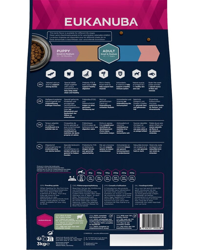 EUKANUBA Grain Free S/M Adult Agnello 3 kg per cani adulti di taglia piccola e media