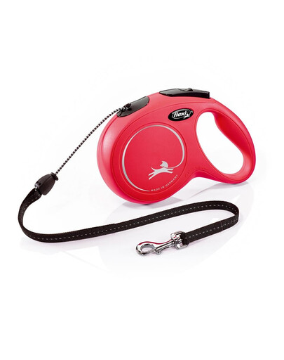 FLEXI New Classic M guinzaglio 8 m. Rosso. Fino a 20 kg.