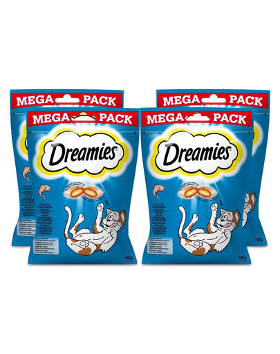 DREAMIES Mega Pack 4x180g deliziosi bocconcini per gatti al salmone