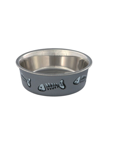 TRIXIE Ciotola in metallo con rivestimento in plastica 0,3 l / 12 cm