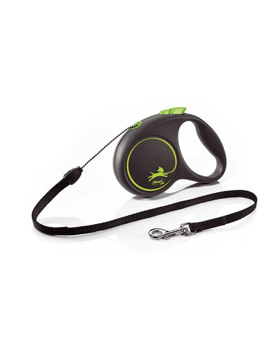 FLEXI Black Design S Cord 5 m green cordino automatico