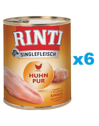 RINTI Singlefleisch Chicken Pure pollo monoproteico 6 x 400g