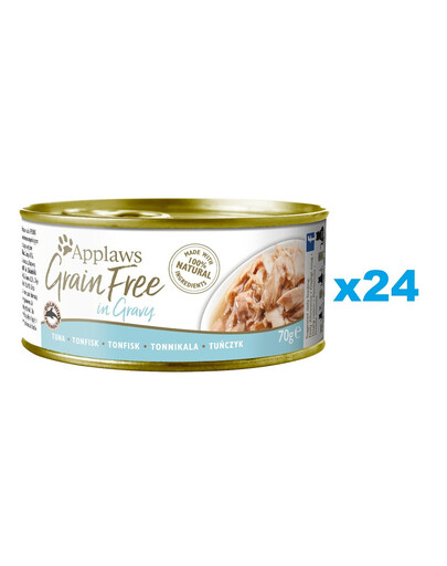 APPLAWS Cat Adult Grain Free in Gravy Tuna tonno in salsa 24 x 70g