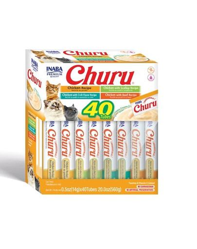 INABA Churu Varieties Chicken Recipe 40x14g bocconcino cremoso al pollo per gatti