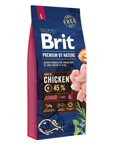 BRIT Premium By Nature Chicken Junior Large L 15kg