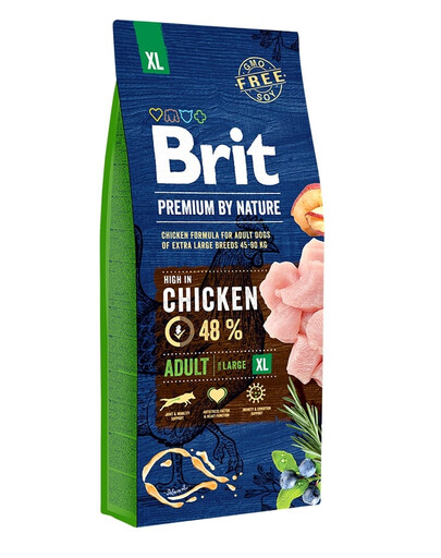 BRIT Premium By Nature Chicken Adult Extra Large XL 15kg