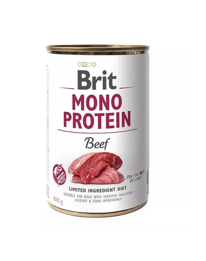 BRIT Mono Protein Beef 12x400 g alimento monoproteico con manzo