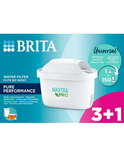 BRITA MAXTRA PRO Filtro acqua Pure Performance 3+1 (4 pz.) pz.