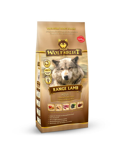 WOLFSBLUT Range Lamb Adult per cani con agnello e riso integrale 12,5 kg