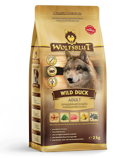 WOLFSBLUT Wild Duck Adult per cani con anatra e patate 12,5 kg