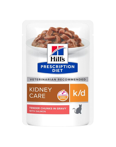HILL'S Prescription Diet Feline k/d con salmone in bustina 12x85 g