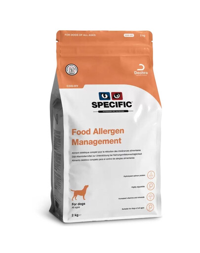 SPECIFIC Dog CDD-HY Food Allergen Management 2 kg alimento idrolizzato per cani di tutte le età con allergie alimentari