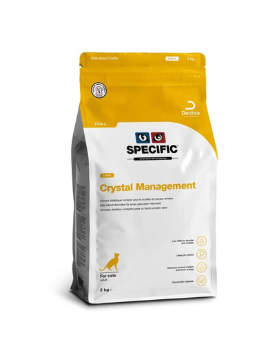 SPECIFIC Cat FCD-L Crystal Management 2 kg Alimenti anti-struggine per gatti in sovrappeso