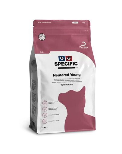 SPECIFIC Cat FND Neutered Young 2 kg alimenti per gattini e gatti giovani dopo la sterilizzazione o la castrazione