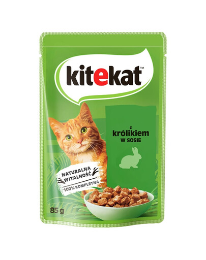 KITEKAT Coniglio in salsa 85g per gatti adulti